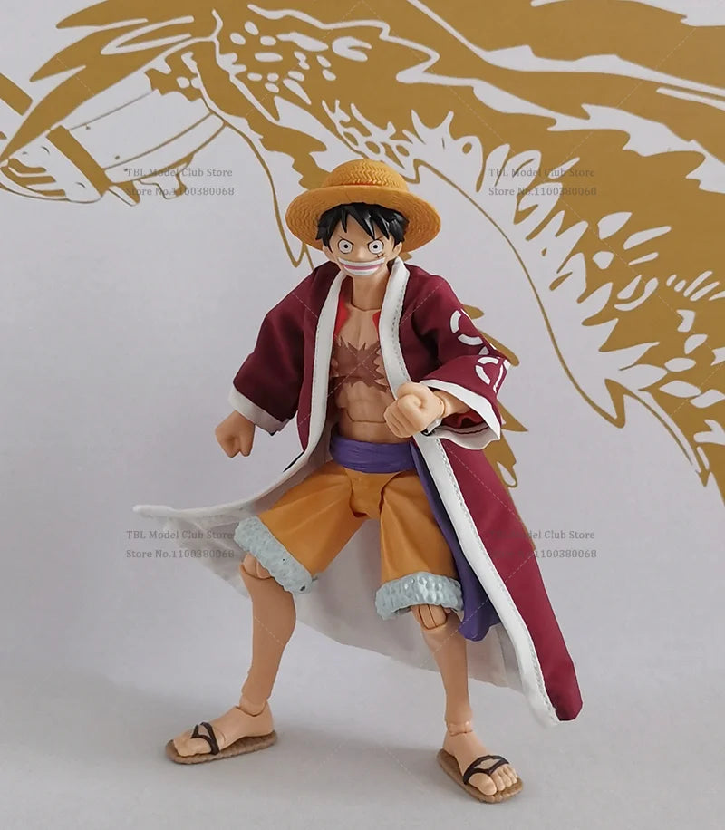 1/12 Мащаб Мъжки Дрехи Едно парче Grand Line Четири Императора Monkey D. Luffy Японско Аниме За SHF 6-инчова екшън фигурка войник