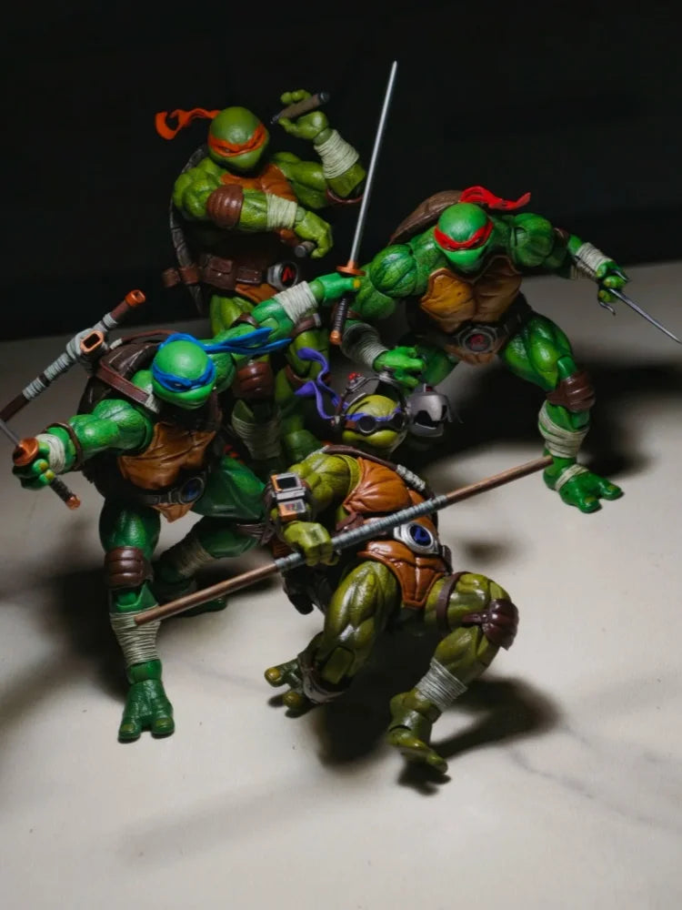 Lingjihun TMNT 1/12 Scale 16-17cm Leonardo Donatello Michelangelo Raphael Articulated Collectible Action Figure Anime Figure