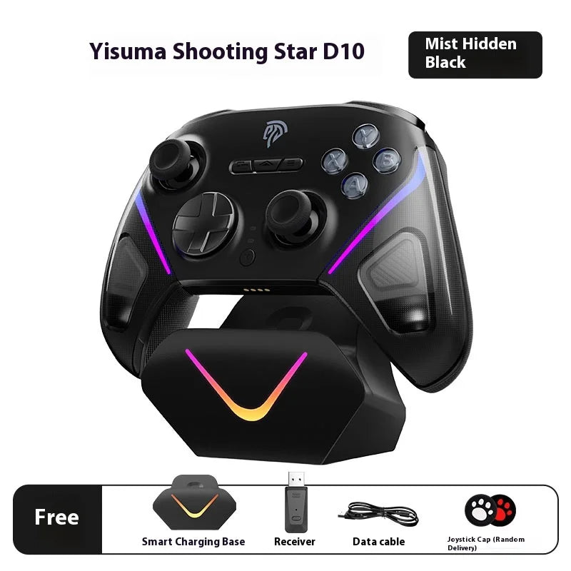 Yisuma Meteor D10 Wireless Game Controller TMR Joystick For PC SteamSwitch2 Bluetooth Mobile Elite Handle Fast Response