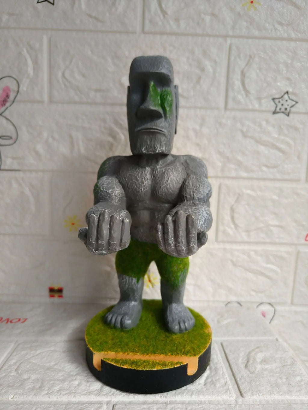 In Stock Avengers Green Armor Soldier Spartan Warrior Sergeant Anime Figure Mobile Phone Holder PVC Model Doll Toy Gifts