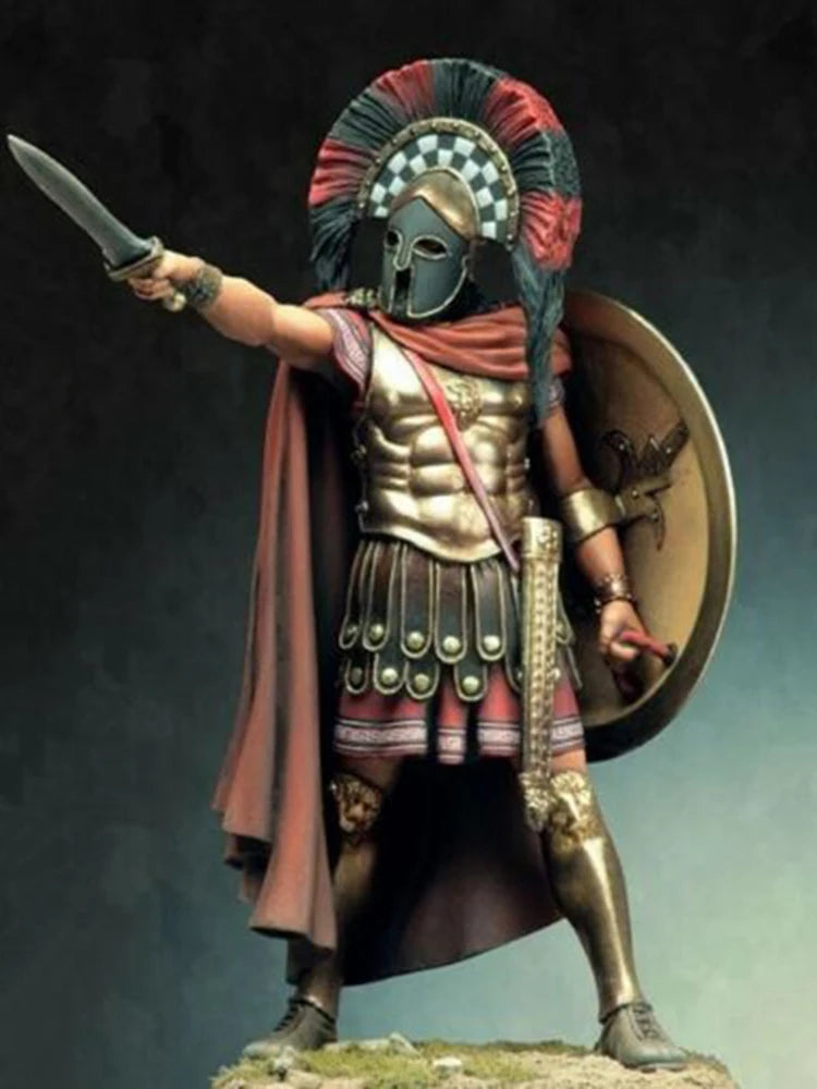 1/18 90mm  ancient stand  warrior with shield   (WITH BASE ) Resin figure Model kits Miniature gk Unassembly Unpainted
