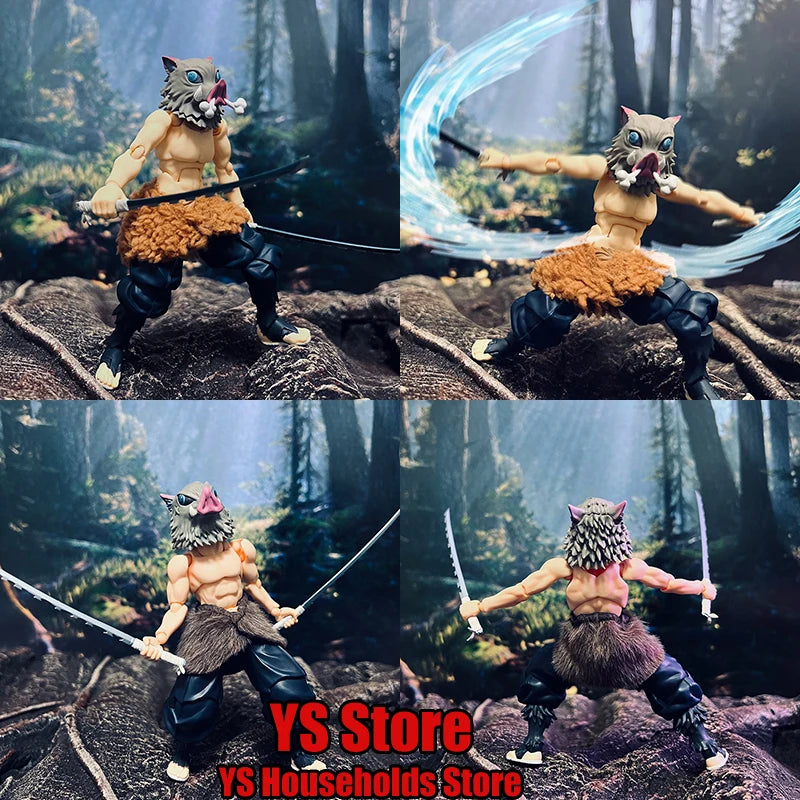 1/12 Хашибира Иносуке Аниме Момче Войник Фигурка Мини Сиво Кафяво Подгъв Модел Играчки Аксесоар за 6" Figma Buzzmod Фигурка Тяло