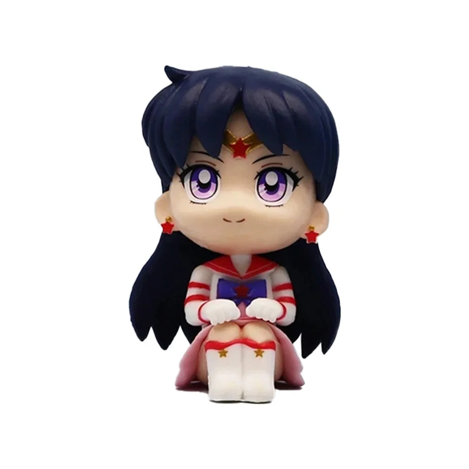 7cm Sailor Moon Anime Figure Tsukino Usagi/Chibiusa/Kino Makoto Action Figure Sailor Mars Jupiter Mercury Venus Figurine Kid Toy