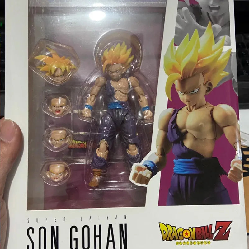 New Anime Dragon Ball Super Saiyan FullPower Goku Frieza Articulated Action Figures With Swappable Heads Model Gifts Collectible