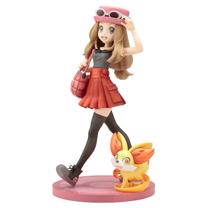 Original Kotobukiya ARTFX J Pokémon Serena Fennekin PVC 20CM Anime Figure Collectible Model Doll Statuette Ornament Gift Toys