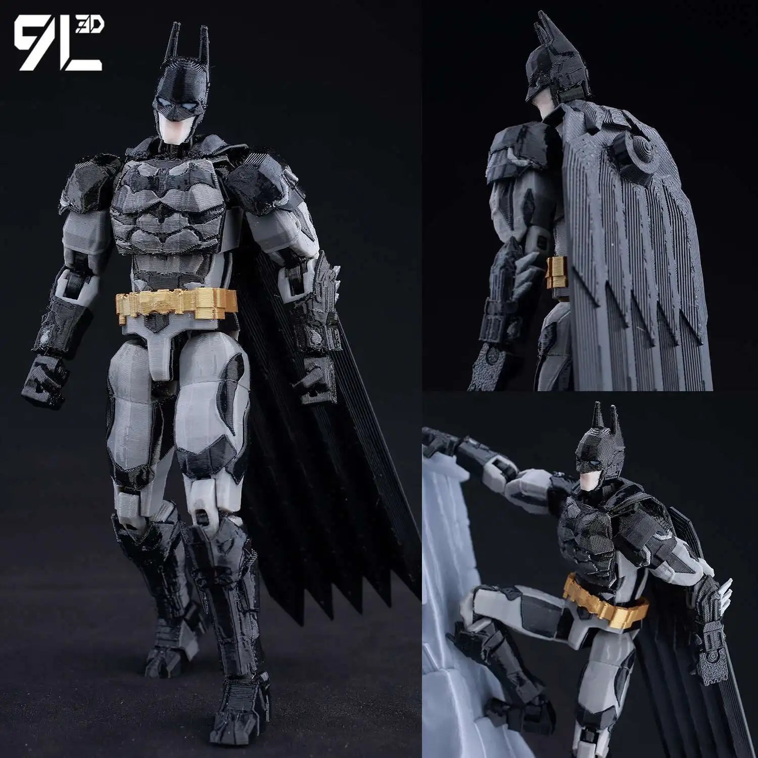 9L3D Printed Batman Anime Characters Lucky Dummy 13 Action Figures Arkham Knight Multi-Jointed Movable Shapeshift Mannequin Toys