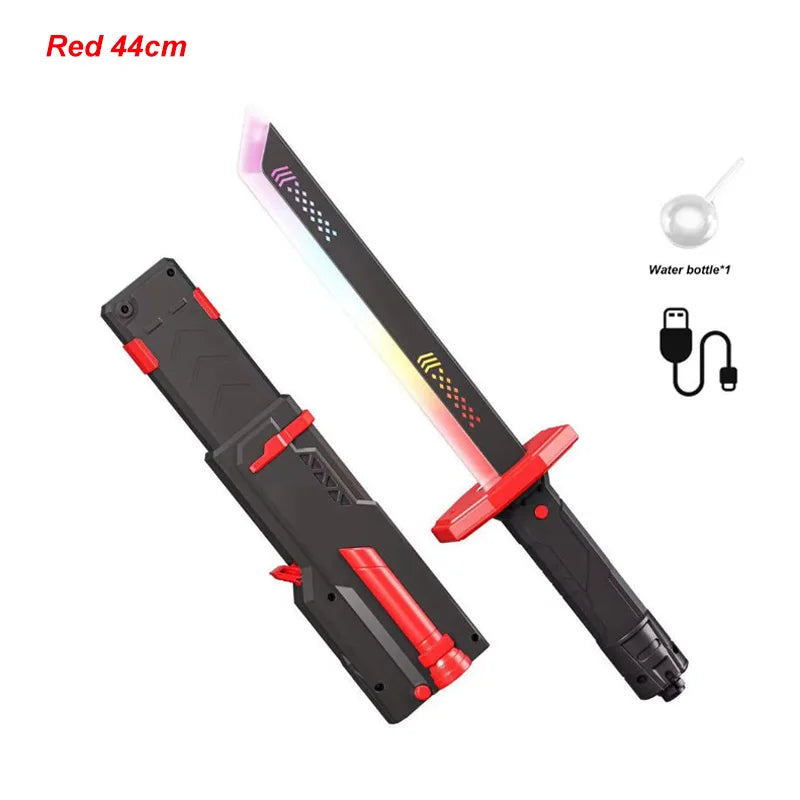 Colorful Streamer Glowing Sword Toys with Spark & Smoke Effect Light Sword Kids Adult Toys Holiday Props Sword Decompression Toy