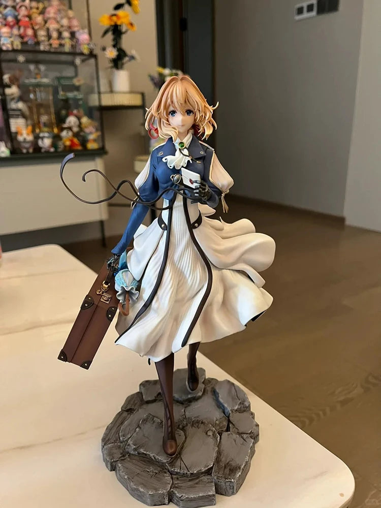 25CM Violet Evergarden Anime Figur Violet Eternal Garden Gk Tide Play Anime Girl Statue Modell Tischdekoration Weihnachtsgeschenk Spielzeug