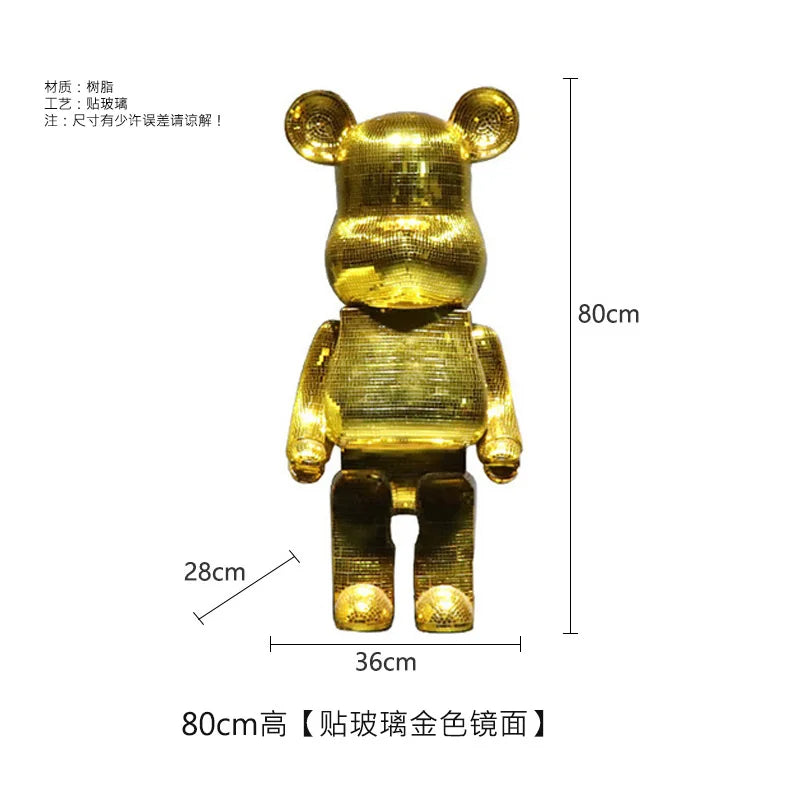 Cartoon Bear Figurine, Home Decoration Accessories, Interior Nordic Living Room Decor, Modern Art Statue, Ornaments, Easter Gift