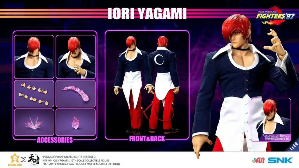 In Stock Tunshi Studio 1/12 TS-016 KOF95 Omega Rugal Bernstein KOF97 Orochi Iori Yagami Anime Action Collection FiguresModelToys