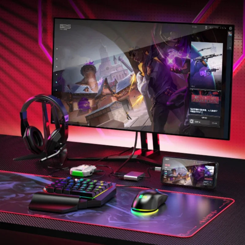 Cdragon Hunting 2Pro Game keyboard Mouse Converter Adapter Hunter  Mapping Wired Lie Ying Two Side For Android