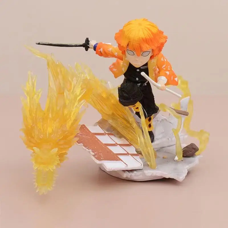Hot 8-10CM Anime Demon Slayer Figure Kamado Tanjirou Agatsuma Zenitsu Nezuko Action Toy Warrior PVC Model Collectibl Toy Gifts