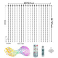 118x118" Smart Curtain Light Window Fairy Light 400LED APP Control DIY Music Sync IP65 Waterproof for Halloween Christmas Decor