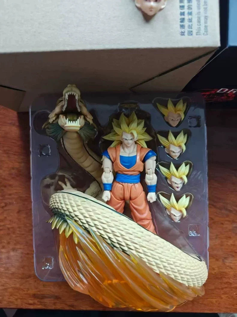 In Stock Demoniacal Fit SSJ3 Goku Figure Dragon Ball Z SHF Super Saiyan Dragon Blaster Goku Dragon Blaster Action Figures Model