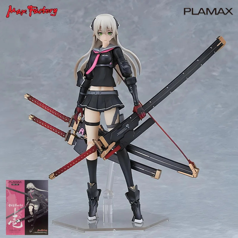 Romankey Original PLAMAX Series HH-01 Heavily Armed High School Girl, No.1  Anime Action Figure Assembly Toys Collectible Model
