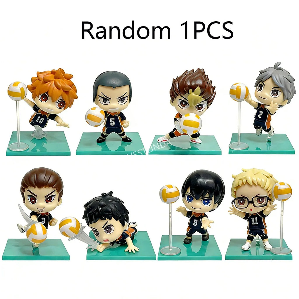 Volleyball Junior Model Decoration Multi-character Doll Q Version Collection Model Anime Desktop Decoration Christmas Toys Gift