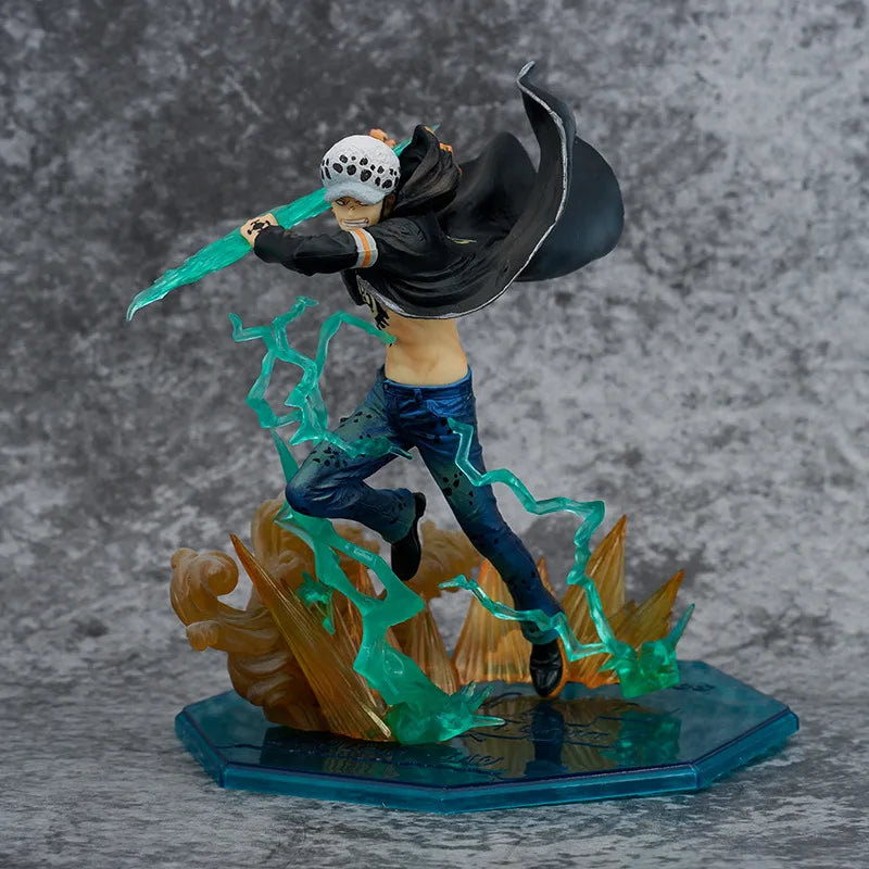17CM Anime One Piece Fierce Battle Trafalgar D. Water Law  Action Figure Adult Children Toys Japan Manga Kids Gift  Model Doll