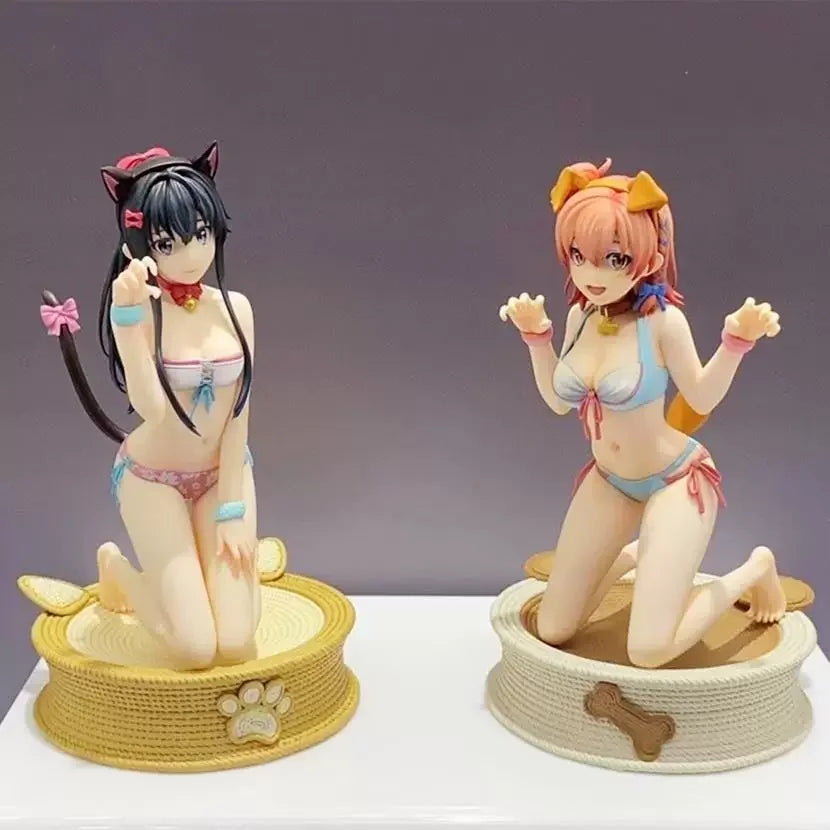 Aforce Yukino Yukinoshita Anime Action Figure Oregairu Swimsuit Cat Ear Version Collectible Statue For Anime Fans