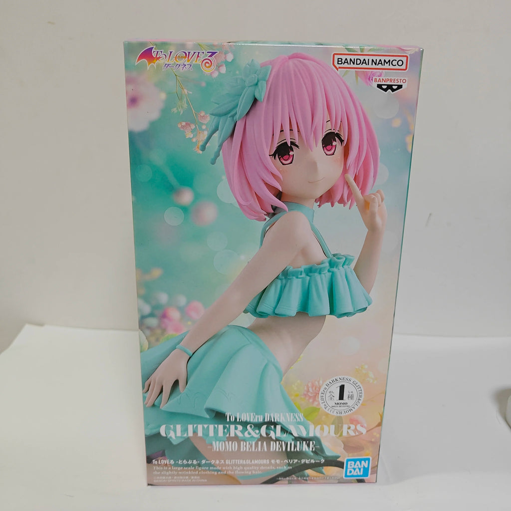 BANDAI Original To Love-Ru Darkness Anime GLITTER GLAMOURS Momo Belia Deviluke Lala Satalin Action Figures PVC Figurine Model