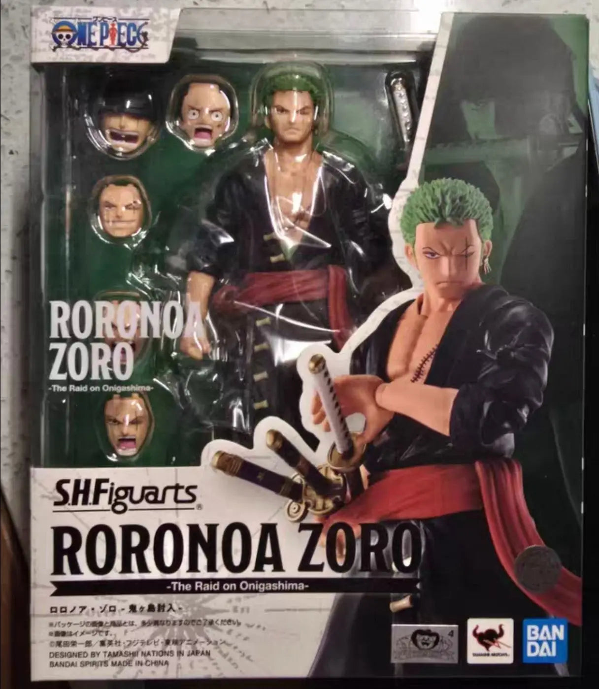 In Stock BANDAI S.H.Figuarts Original ONE PIECE Roronoa Zoro The Raid on Onigashima Anime Action Figure Birthday Gift
