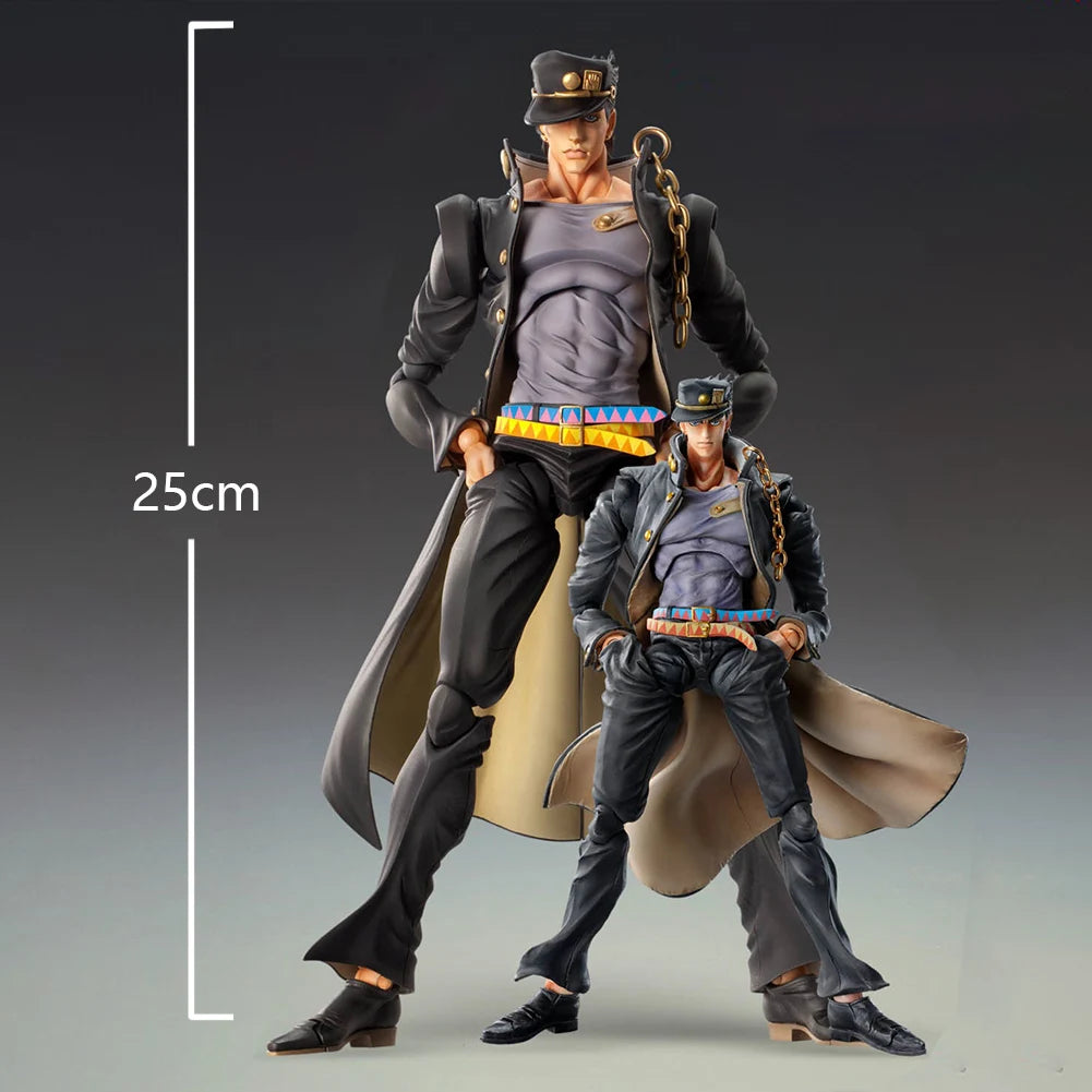Anime JOJO Figur 25 cm Unbesiegbarer Kujo Jotaro Figur Sammlerstück Modell PVC Actionfigur Spielzeug Schreibtischdekoration Geschenk Spielzeug