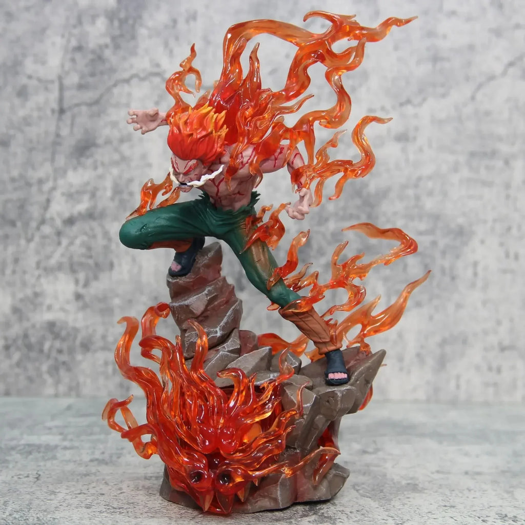 Naruto Might Guy Figure Ten Years of Shinobi Anime Action Figure With Light Immortal Sitting Model Collection Toy Gift Pvc