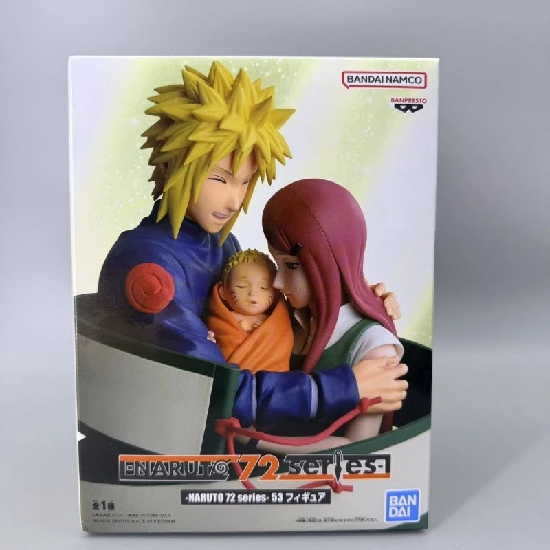 Bandai In Stock Banpresto Anime Naruto 72 Series 53Minato Kushina Naruto Family Original Action Figure Model Toy Collection Gift
