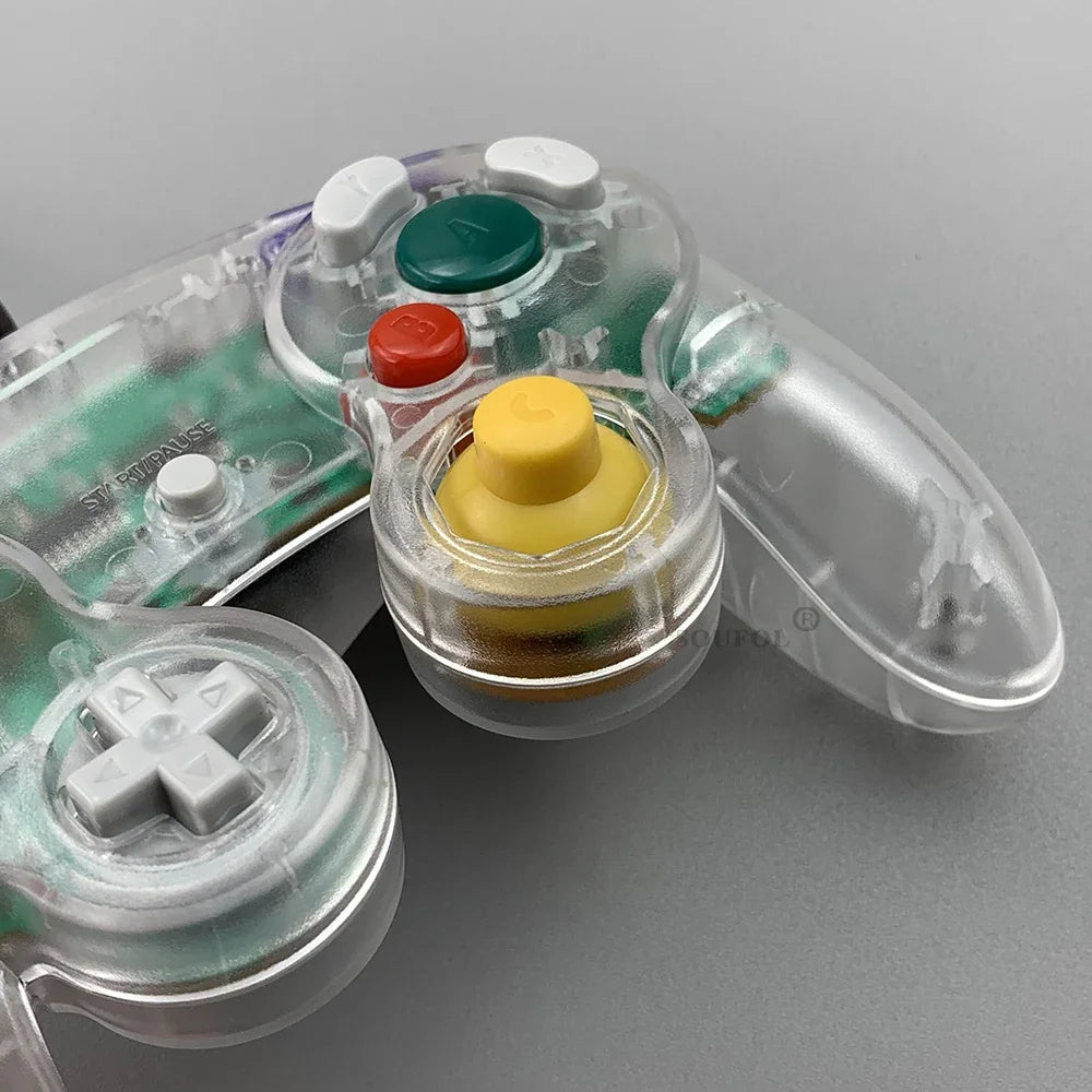 Transparent for GameCube For NGC Gamepad One Button Wired Game Controller Joystick for NGC Game Console Dropshipping