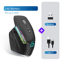 2.4G Wireless + Bluetooth RGB Rechargeable Ergonomic Mouse - Gaming & Office Computer Mouse