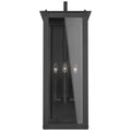 Hunt clear Glass 36 Inch Black 4 Light Outdoor Lantern Wall Light Garden Wall Sconce Waterproof