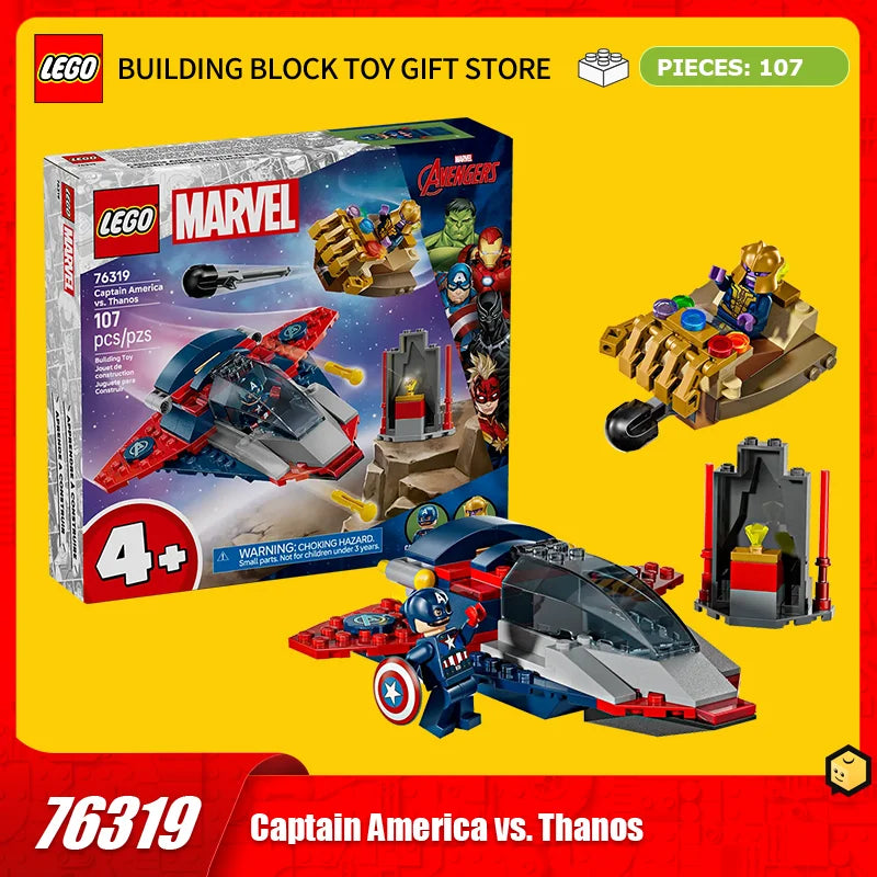 LEGO Building Blocks Superhero Series 76319 Captain America vs. Thanos Children's Building Blocks Toy Gift