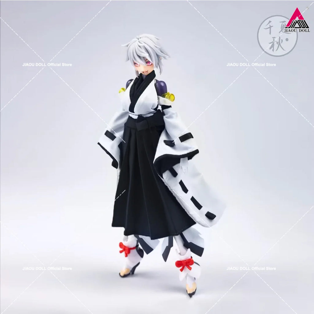 C013 1/12 Scale Girl Kimono Witch Uniform Backless Vest Tops Pleated Skirt For 6Inch Female Soldier Action Figure Body Dolls