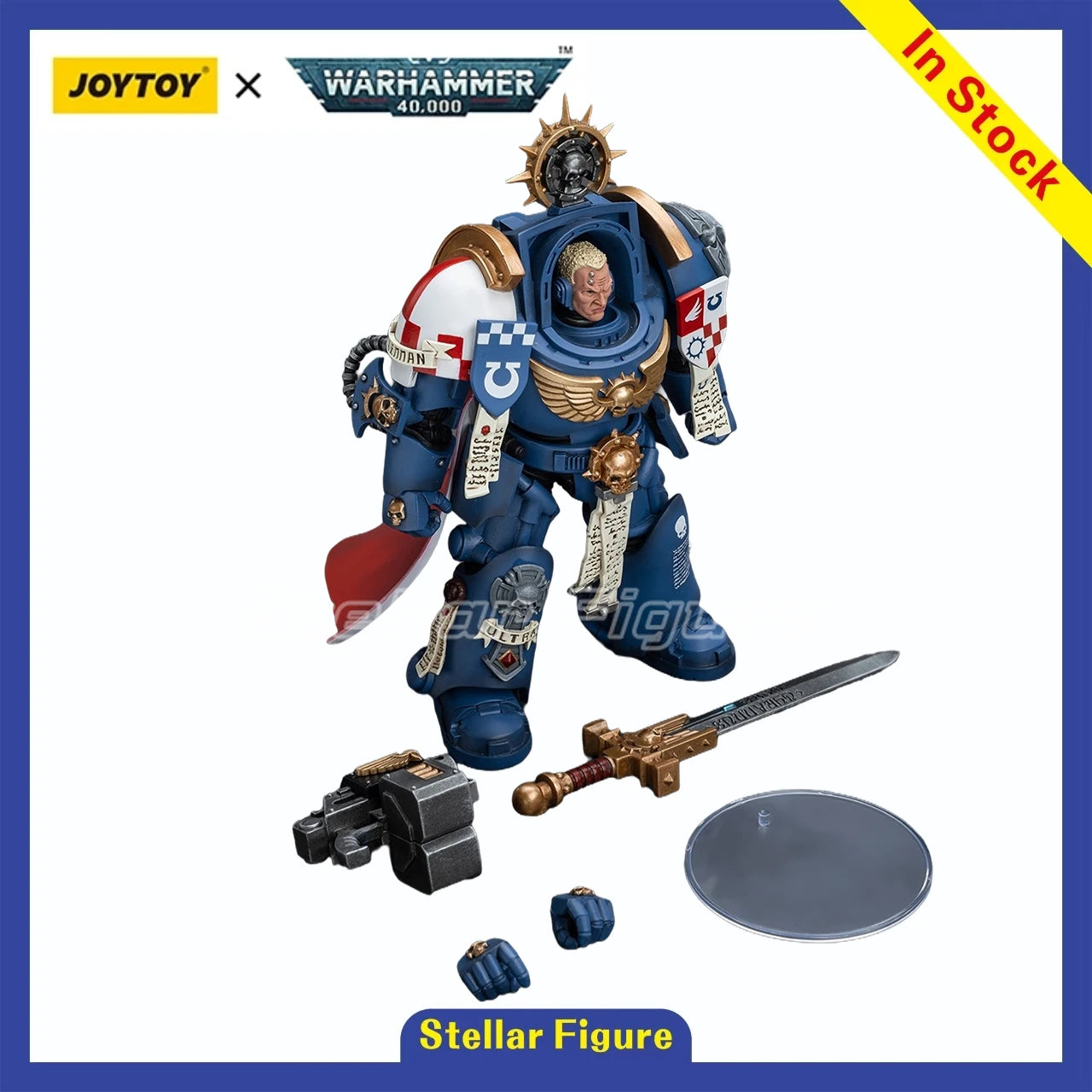 【SF】JOYTOY 1/18 Action Figure Ultramarines Terminator Captain Severus Agemman Model Toys Gifts Collection Ornaments