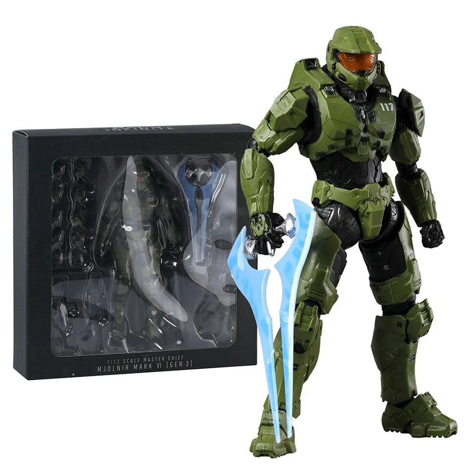Infinite 1/12 Scale Master Chief Mjolnir MK VI (GEN 3) Action Figure Doll PVC Desktop Toy Model for Colletible
