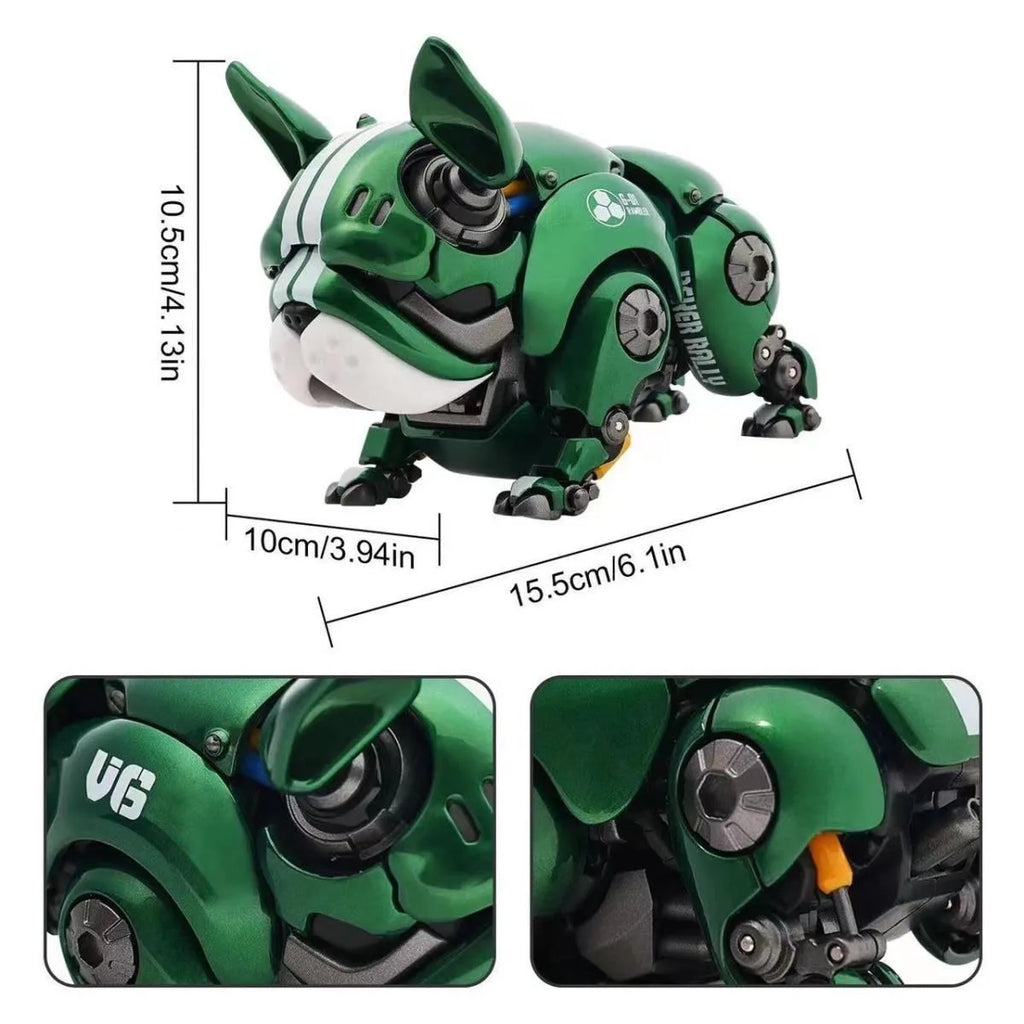 Mechanical Dog Figure Doll Cartoon Anime Bulldog Joint Movable Cute Pet Tide Play Office Model Car Ornament Gift Kids Funny Toy