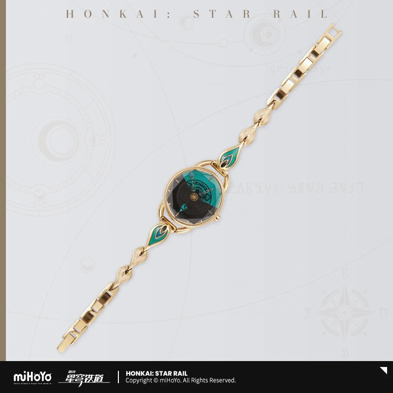 Genuine Game Honkai Star Rail Aventurine Wrist Watch Sand Gold Theme Wrist Watch Cosplay Accessory Figure Collection Decor Gifts
