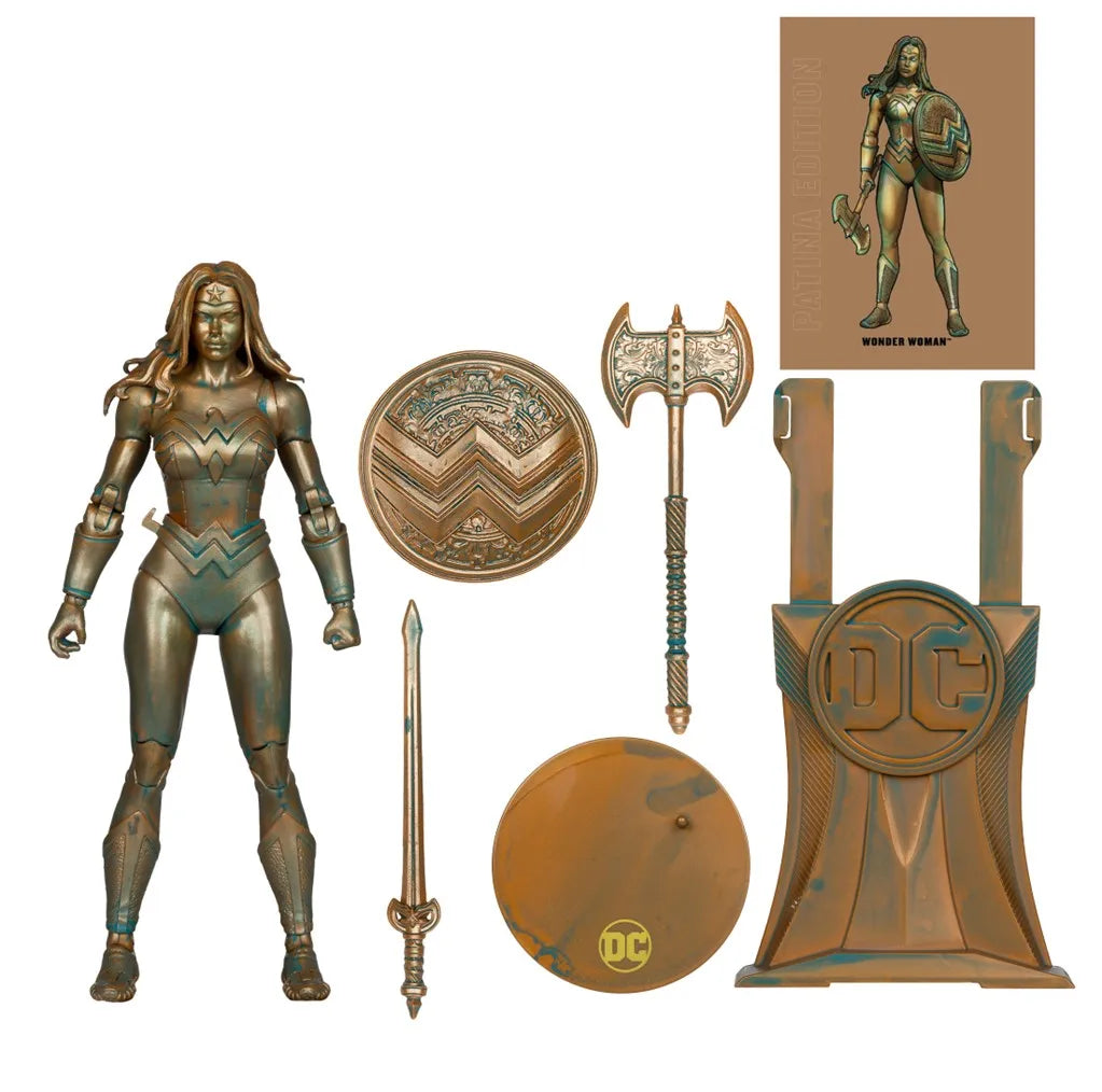 McFarlane Toys Classic Wonder Woman Patina 18cm Action Figures Gold Label DC Multiverse Model