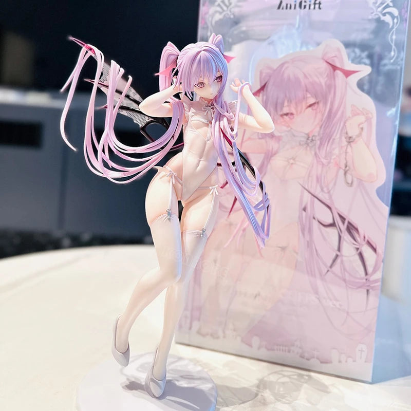 25cm Pink Charm Eve BODY HARNESS Sexy Anime Girl Figure Rurudo Eve LOVECALL Action Figure Little Devil Figurine Model Doll Toys