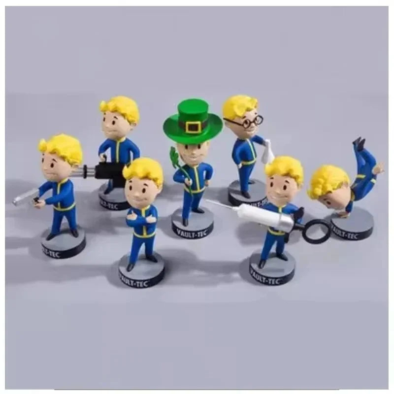 2025 Bobblehead Cute Vault Boy Full Set Figure Toys Anime Action Figure Statue Collection Model Doll Room Ornament Toys Kids Gif