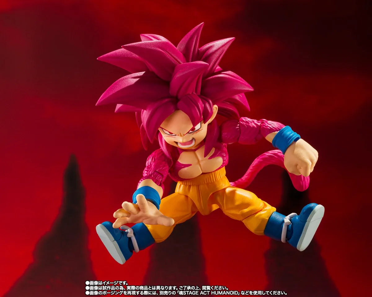 In Stock Genuine BANDAI SHFiguarts Dragon Ball DAIMA Super Saiyan 4 Mini Son Goku Figure Anime Action Model Toy