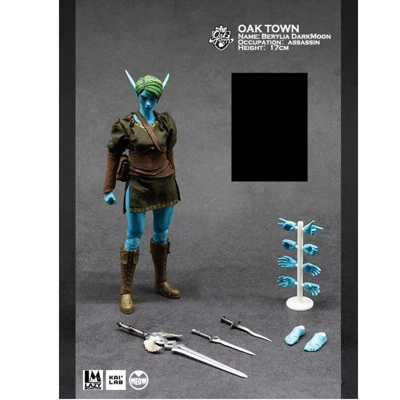 【IN STOCK】 Original Product Oak Town Wave 2 Green-haired Female Elf Blackhorn Draenei 1/12 Action Figure Fan Hobby
