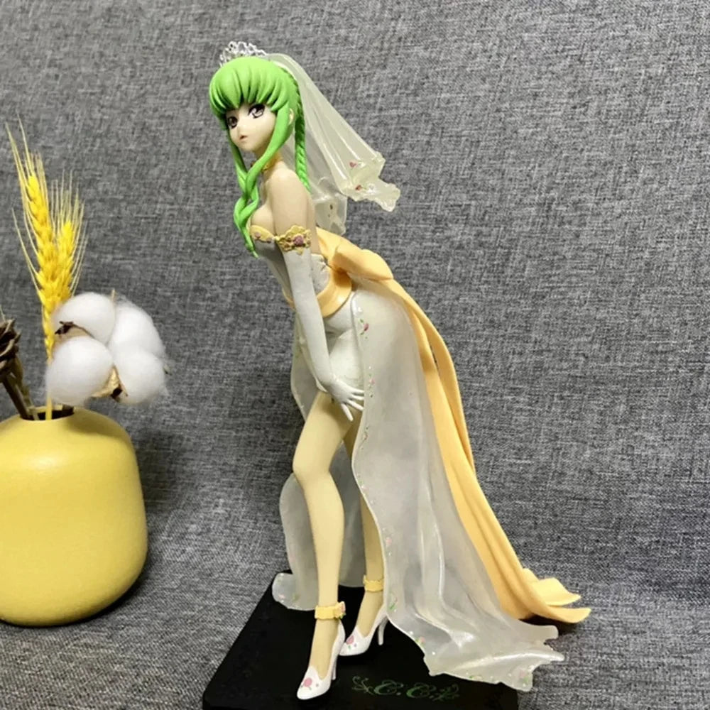 Anime Code Geass CC Hochzeitskleid PVC-Actionfigur Sammlerstück Modellpuppe Spielzeug 25cm
