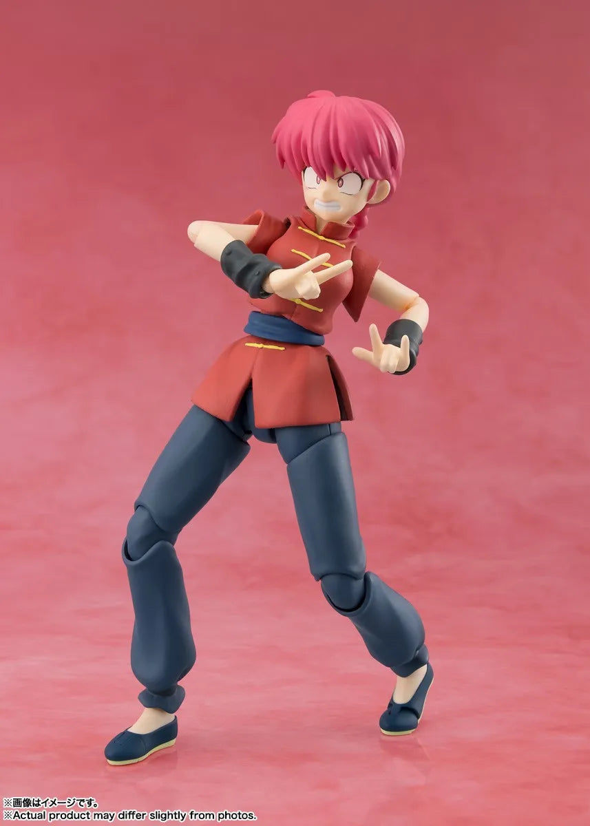 Original BANDAI Anime Ranma 1/2 Saotome Ranma S.H.Figuarts Ranma Nibun-no-Ichi Action Figure Toys PVC Model Collection Doll