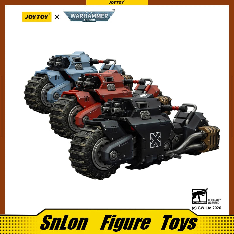 JOYTOY Warhammer 40,000 1/18 Action Figures Blood Angels Space Wolves Raven Guard Raiderpattern Combat Bike