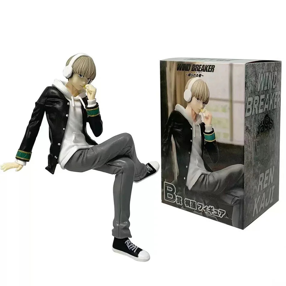 15CM Anime WIND BREAKER Sakura Haruka Figure Kaji Ren Noodle Stopper Figure Sitting Model Toy Gift Doll Aciton Figure