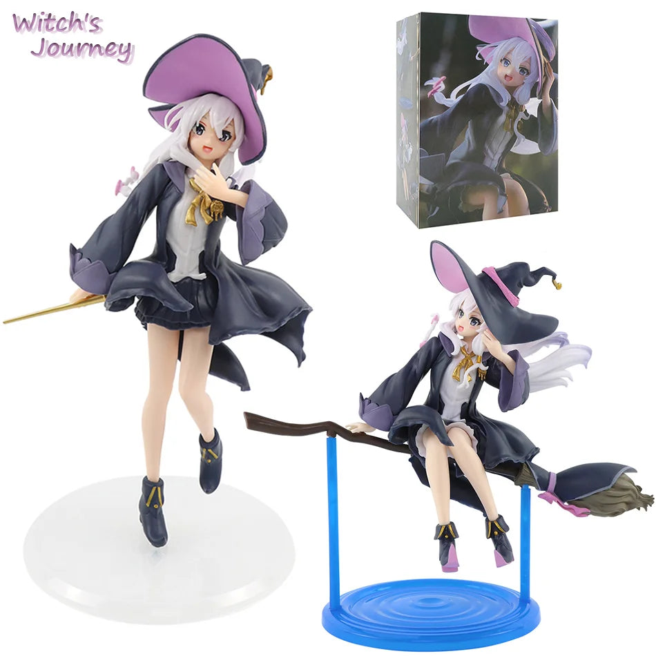 19-20CM New Anime Model Ilyina Sitting Posture Cute Design of Broom Figurines Model Toys Computer Desk Cake Decoration Toy