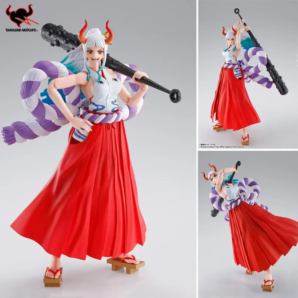 In Stock Bandai Original Figure One Piece S.H.Figuarts YAMATO PVC Anime Action Figure Toys Gifts for Children Collector Model