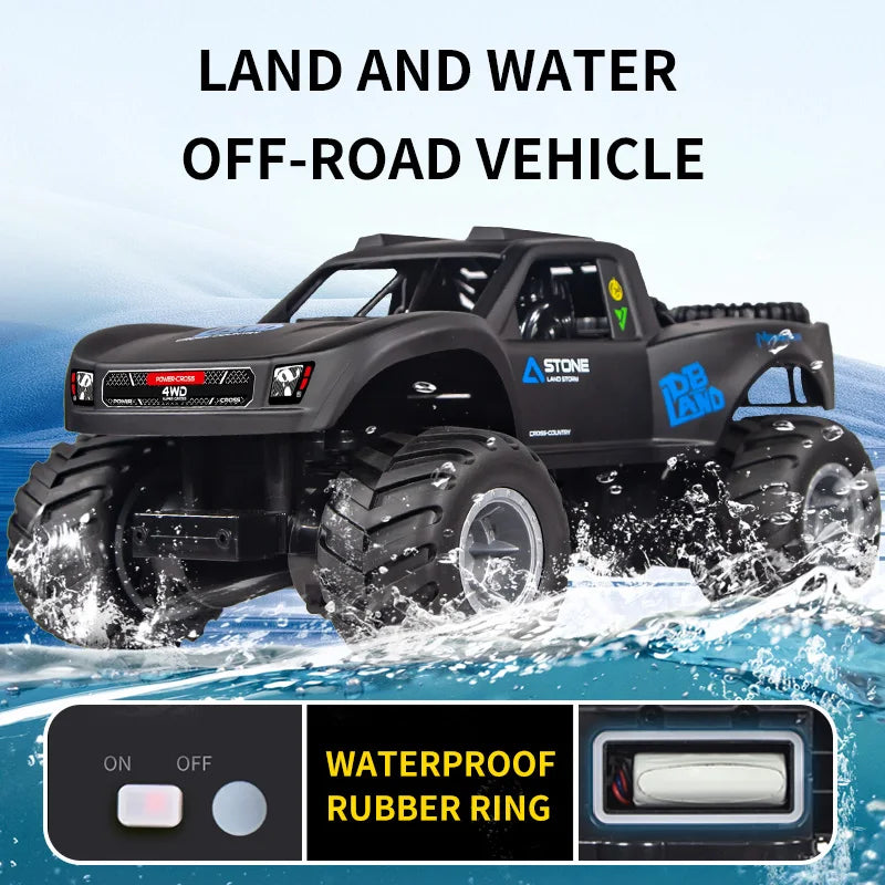 JJRC Q156 Ferngesteuertes Spielzeug Offroad Amphibien Kletterfahrzeug Wasserdichtes 4WD Stunt Ferngesteuertes Auto Kinder Spielzeug Geschenk
