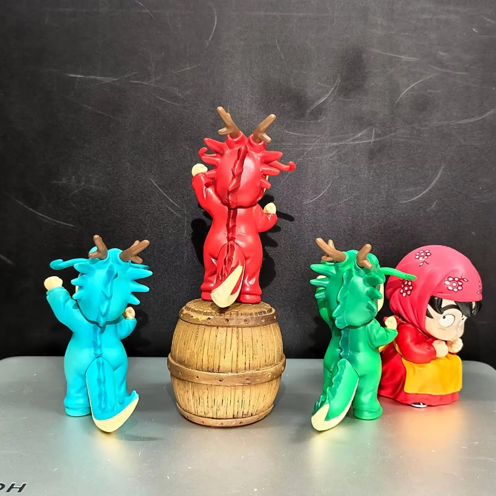 10cm Dragon Ball Z Goku Anime Figures Kid Goku Cos Shenron Action Figurine PVC Statue Toy Doll Desk Collection Decor Model Gift