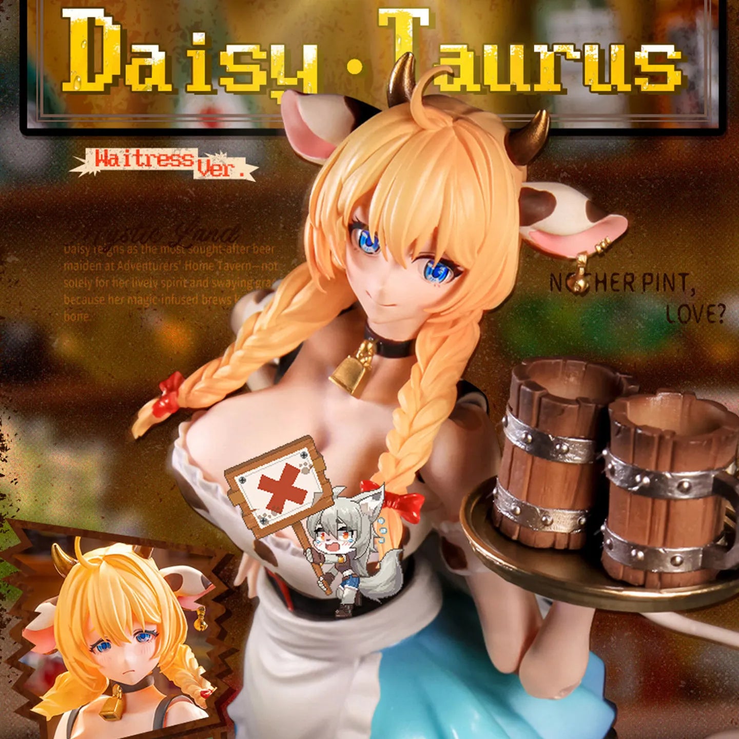 LadoToys Anime Figure Mystic Land Daisy Torres Beer Cow Girl One Twelfth Scale Pvc Collectible Model For Adult Collection Decor